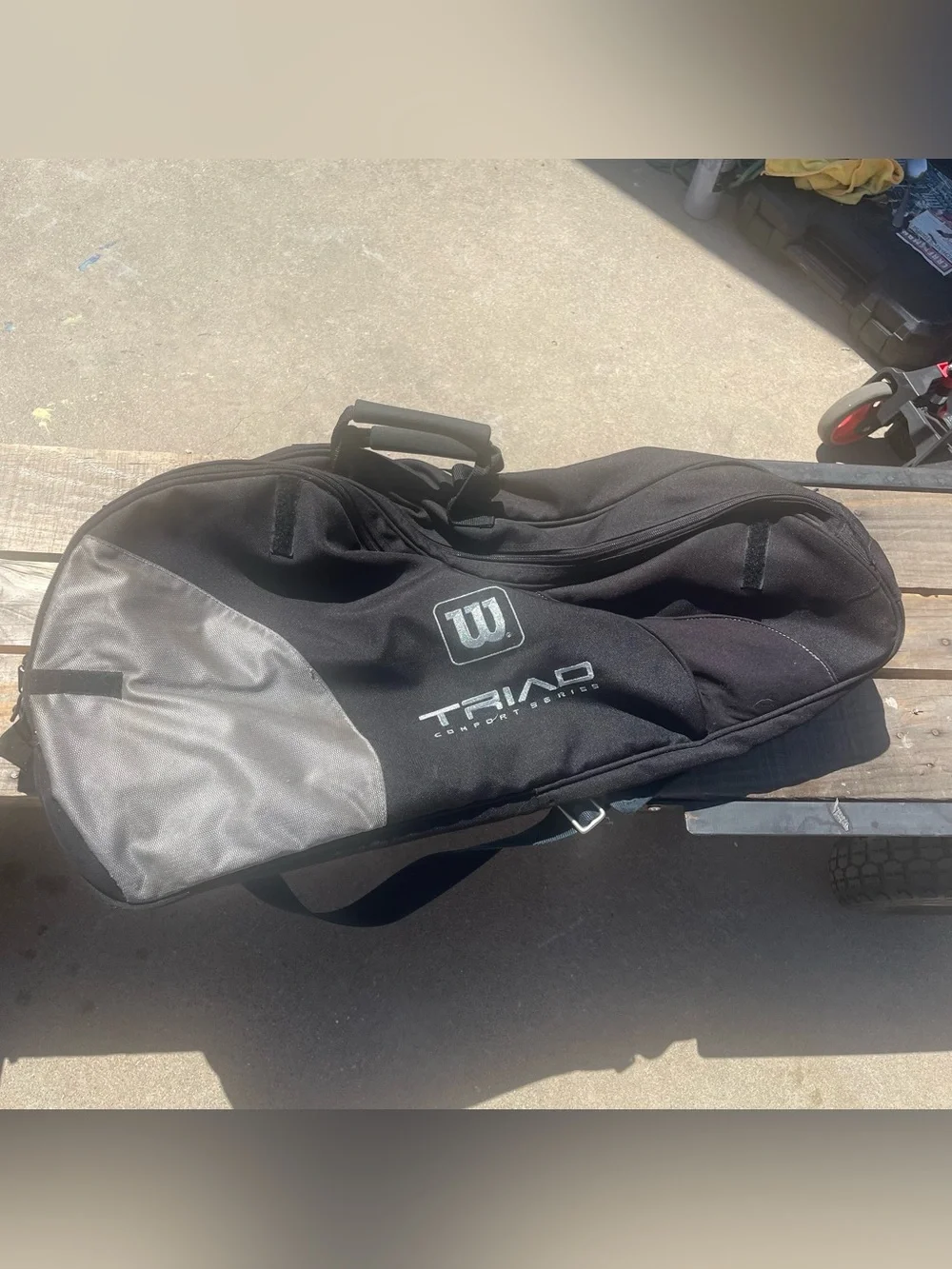 Wilson Triad Black and Silver Duffel Bag